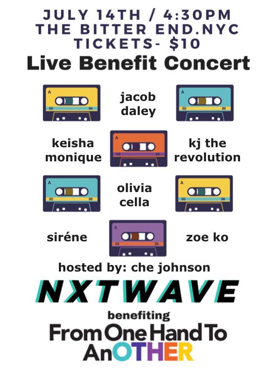 📢📢📢 Check out this NXTWAVE lineup of emerging talent benefitting <a href="/i_am_OTHER/">i am OTHER</a> on July 14th. Proceeds go to From One Hand To AnOTHER to support education resources.