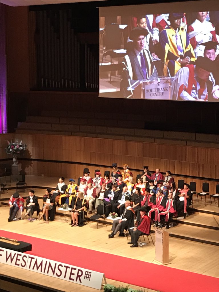 Vice chancellor @peter_bonfield takes the stage to end a wonderful and love filled day of graduations for ABE students! Congratulations all. 💐