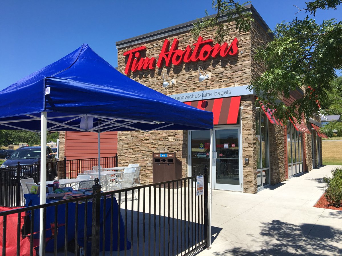 BrightonPubLib's tweet photo. Our Pop-Up library is here with some great read for your coffee break today. Stop by and check it out. @TimHortons #Brighton #BrightonON #library #BPLPopUp https://t.co/Y5DfWfIlPO