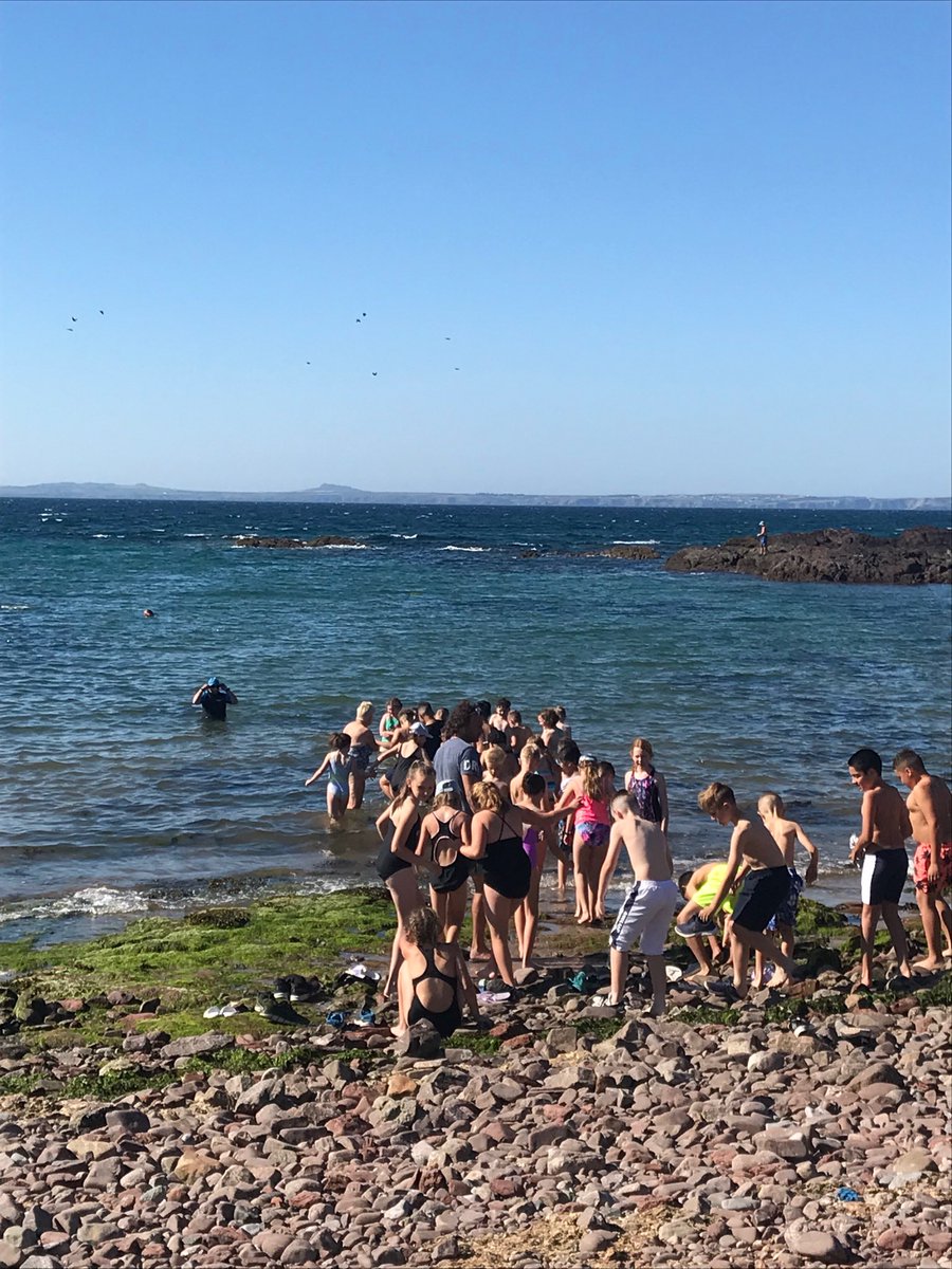 Straight into the sea to cool off! #stbridesbay #year5