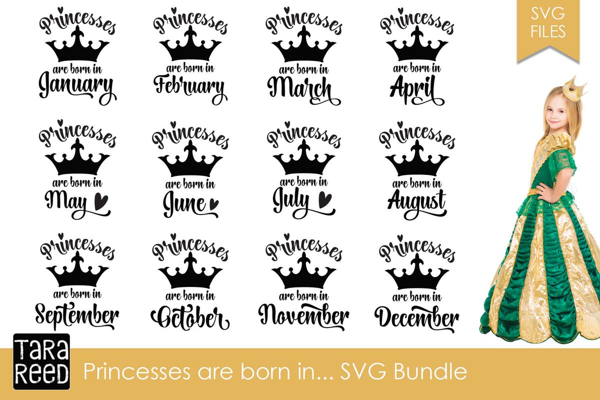 Download Design Bundles On Twitter Check Out This New Bundle That Has Been Added To Design Bundles These Would Look Great On Childrens T Shirts Princesstshirt Birthdaytshirt Birthdaydesigns Birthdaysvgs Https T Co Si8ebsjzdv Https T Co Slf1hnjkrf