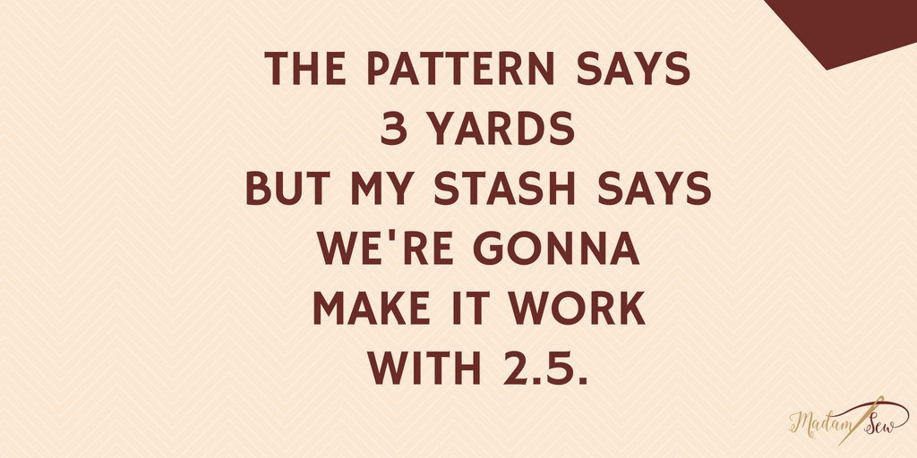 madam_sew's tweet image. Well, whatever the stash says! :D
.
.
#sewing #fabrics #sewinghumor #MondayMorning