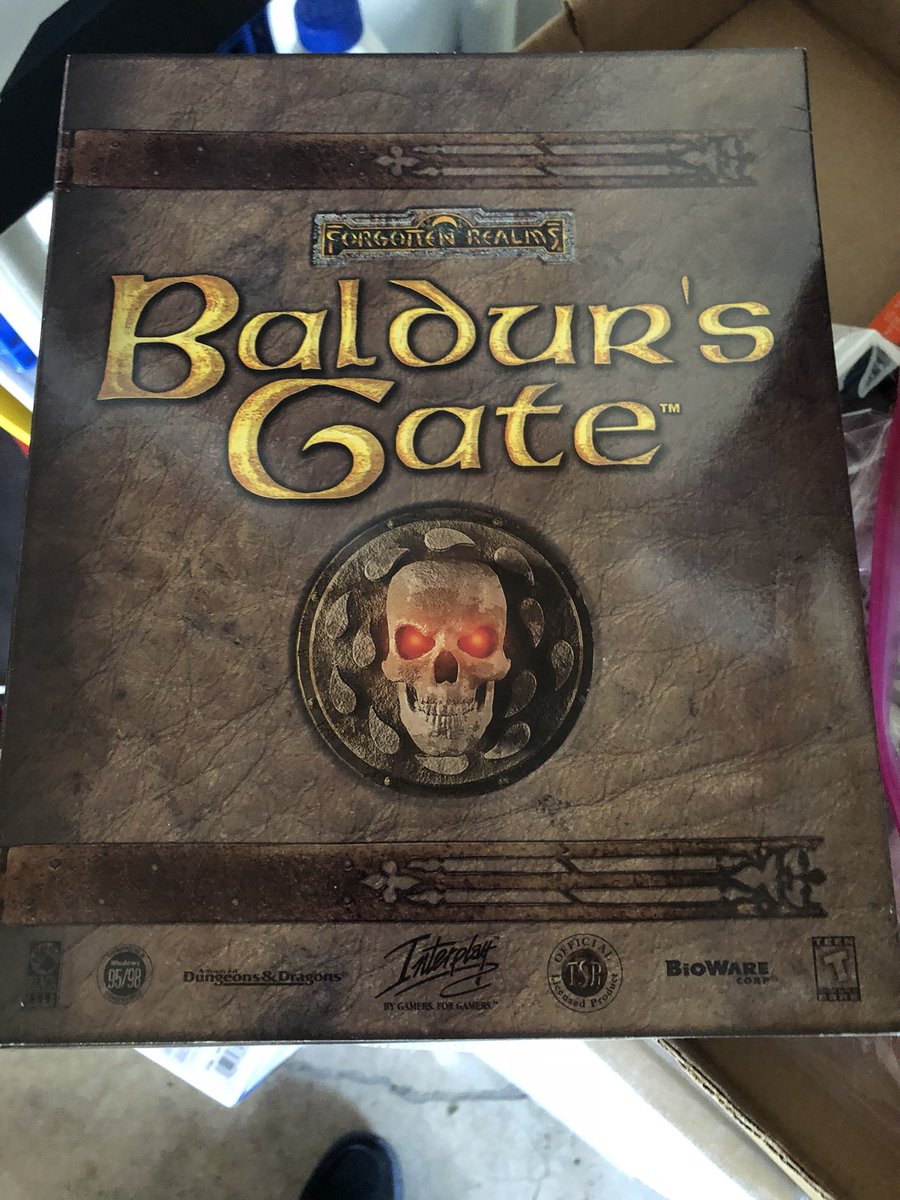 Hardman's tweet image. Found some PC gaming gems in my garage: Baldur’s Gate, Freespace 2, and the original Starsiege: TRIBES. So maybe good memories from these. #pcgames #baldursgate #freespace2 #tribes