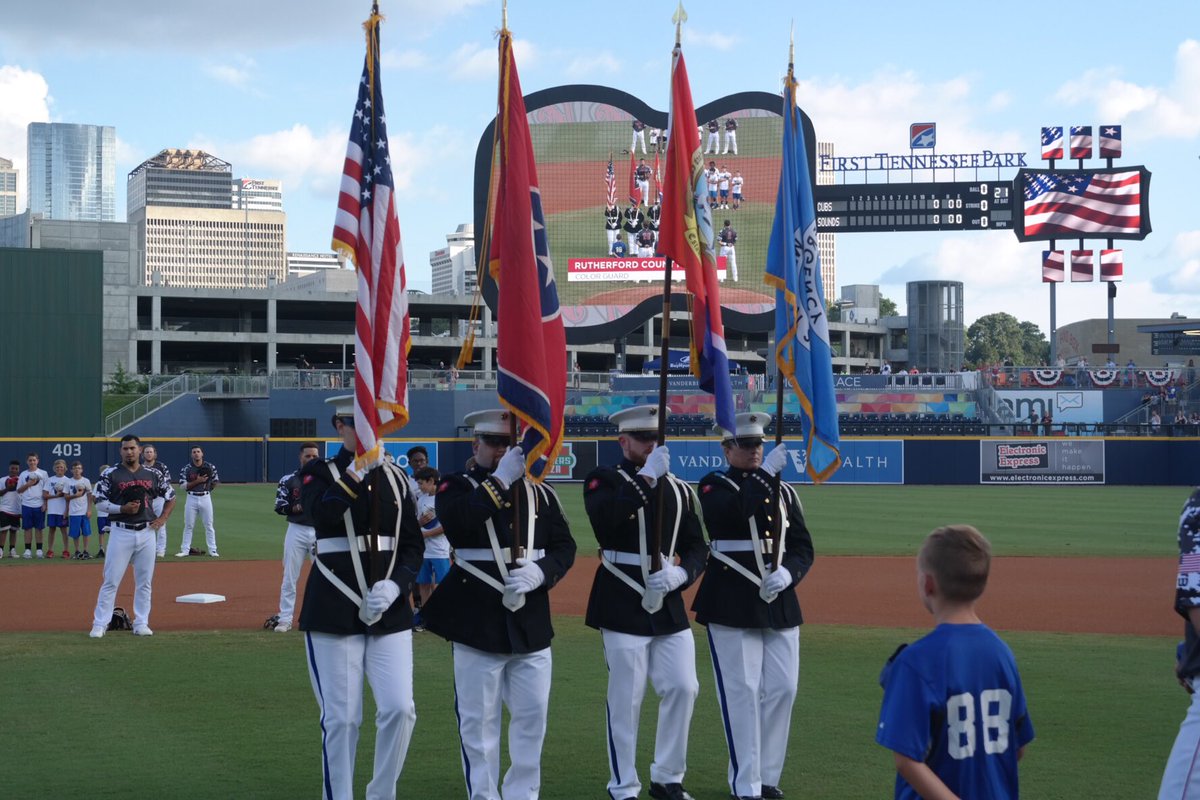 RCEMS Honor Guard at Sounds game yesterday