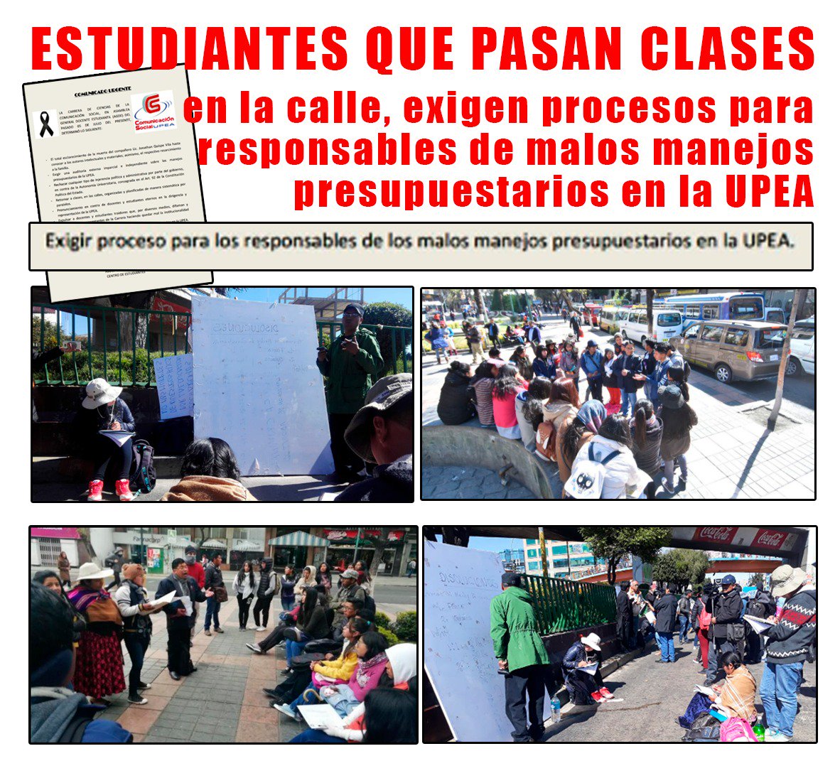 666Cuentas's tweet photo. Apoyamos a los estudiantes que estan cansados de las huebadas de Ricardo Nogales y quieren que lo boten, puedan continuar con sus estudios y se sumen muchos mas para lograr ese proposito. https://t.co/MeSv9UWX7s