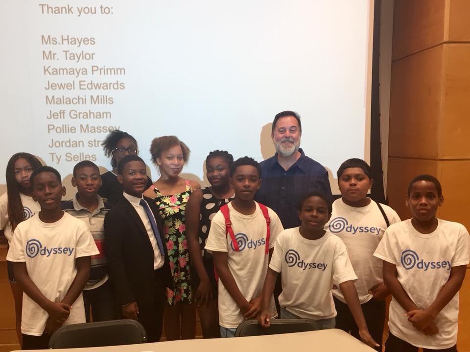 GAEquality's tweet photo. This morning, Georgia Equality’s Executive Director Jeff Graham talked with students in the Odyssey Atlanta summer enrichment program on how to build a more inclusive community. #georgiaequality https://t.co/DsJjr1mkRe