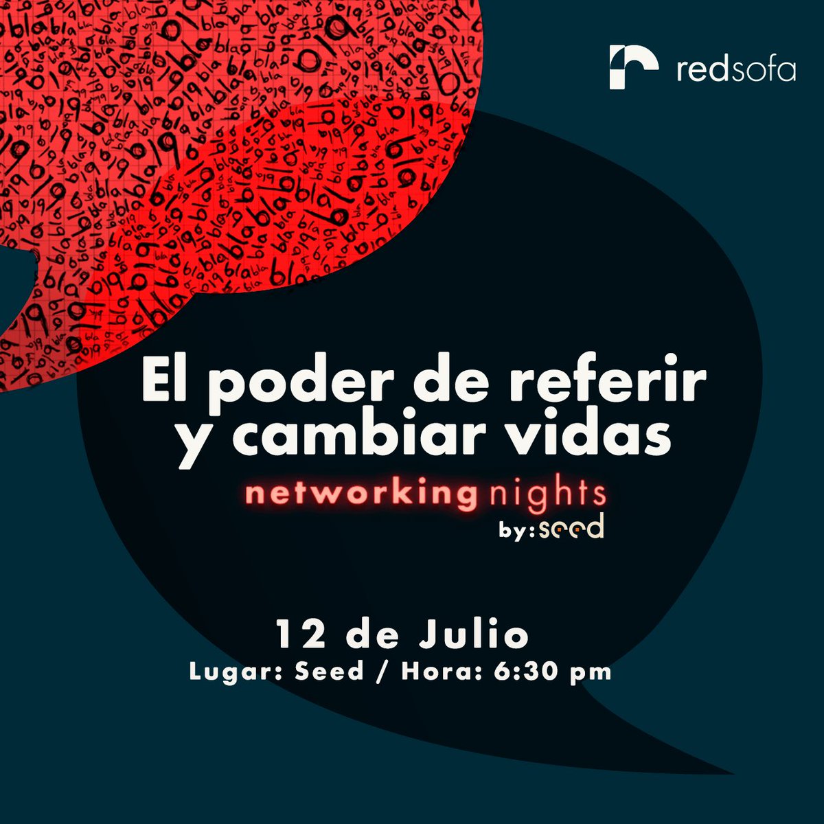 ¡Ven a conocer un poco más de economía colaborativa! No te pierdas nuestro #NetworkingNight con Red Sofa; este jueves 12 de julio a las 6:30 PM en Seed (Pasaje José Camilo Campos y 5ta Calle Poniente #138 Col. Escalón) Entrada totalmente gratis. Habrá pizza y cerveza. 🚨💬