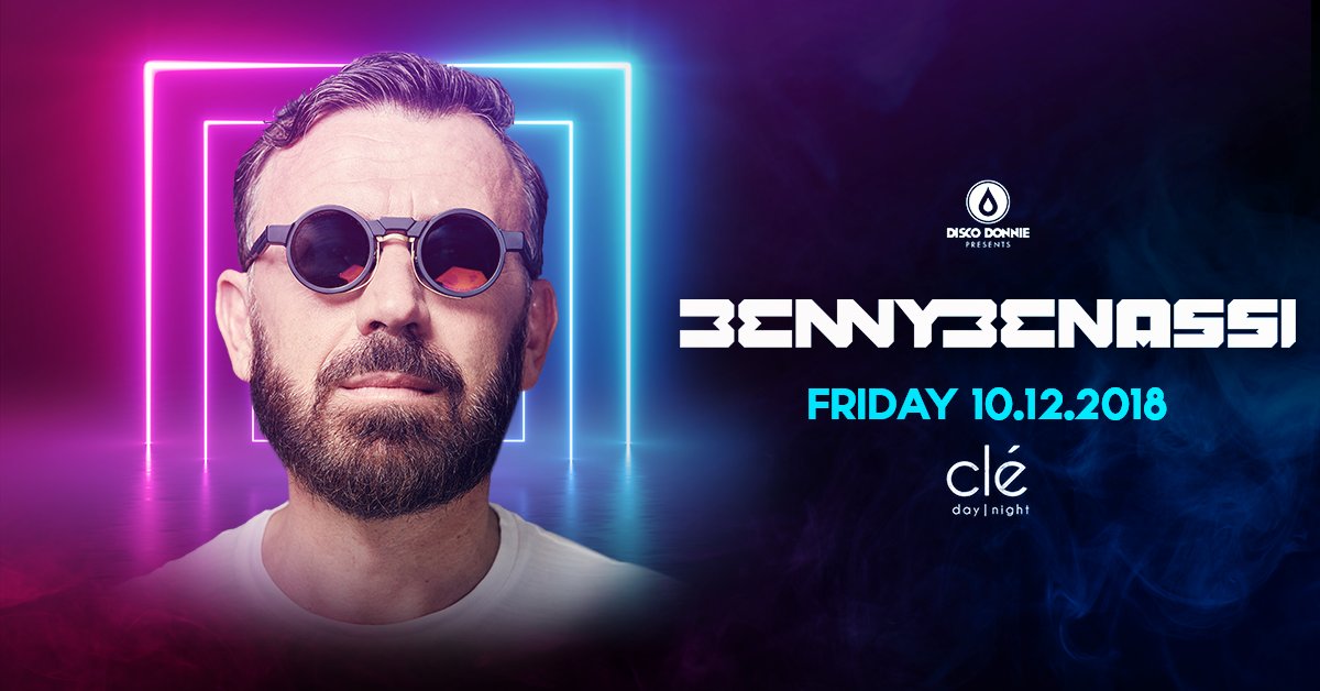 CleHouston's tweet image. Announcing the return of @BennyBenassi at Clé, Friday October 12th! 🔊🔊🔊 Tickets go on sale 12pm tomorrow at: bit.ly/BennyCle18