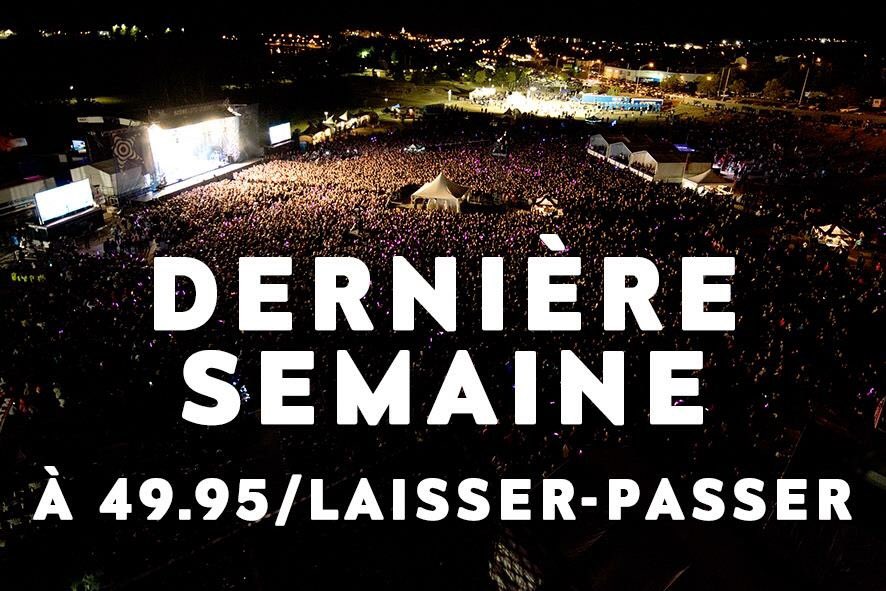 DERNIÈRE SEMAINE pour vous procurer vos laissez-passer 4 soirs au coût de 49,95$!
💥 Avenged Sevenfold / Sean Paul / LMFAO avec Redfoo / Supertramp avec Roger Hodgson / Marc Dupré / Dominic Paquet / Marie-Mai et plusieurs autres! 💥
#gftelus #festival #rimouski