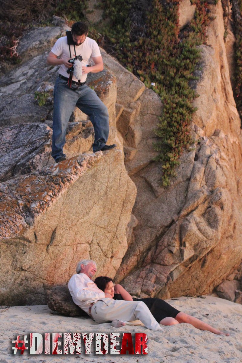 DieMyDearMovie's tweet photo. #MondayMotivation Director, Matthew Kalamane braving the steep rocks to get the shot! #Carmel #DieMyDear #SupportIndieFilm #EmberlightProductions #DIY #PrimeVideo #SpiritJunkie https://t.co/otcWrxszqP https://t.co/ZTp629iZ4r