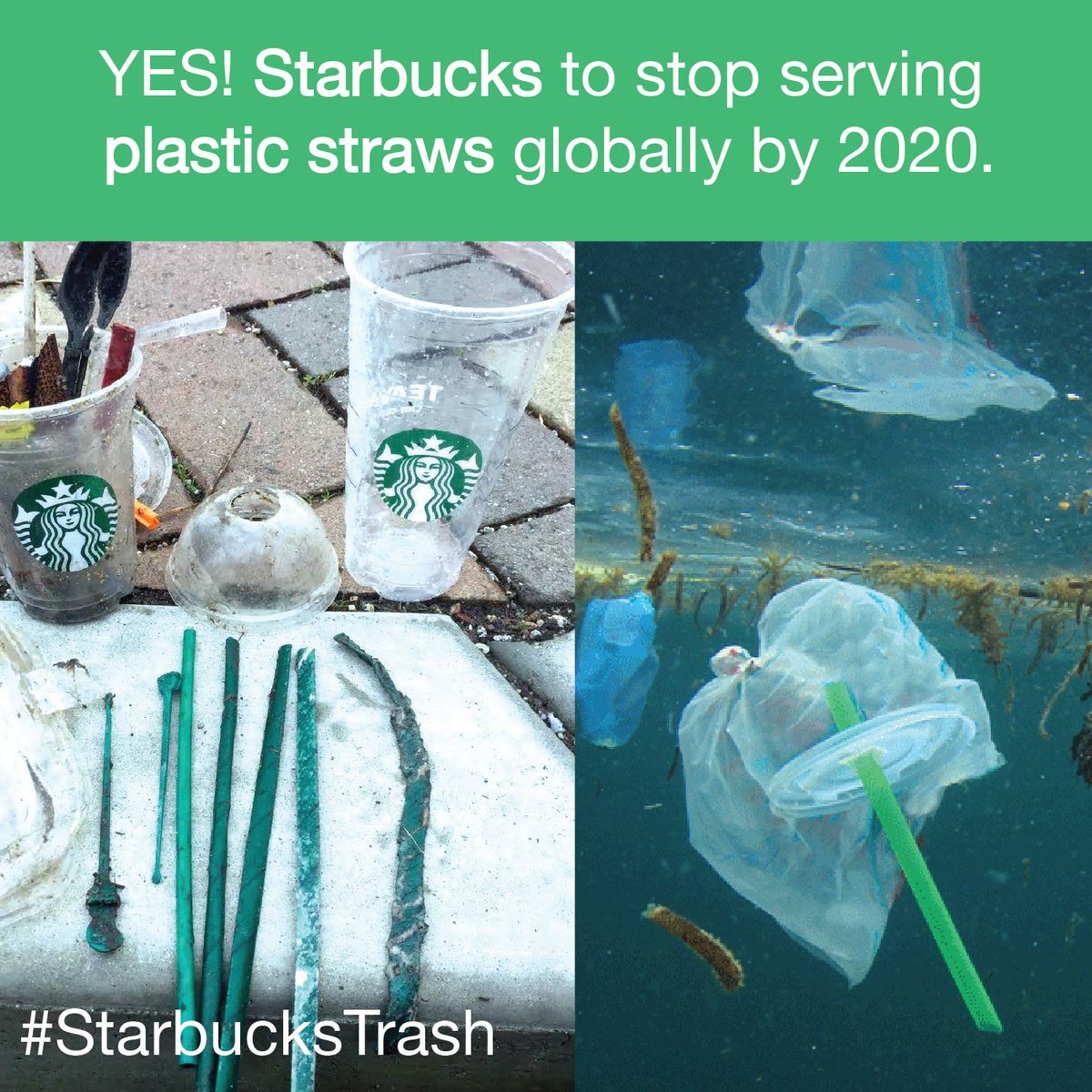 After Global Pressure, <a href="/Starbucks/">Starbucks</a> to Stop Using Plastic Straws by 2020 #StarbucksTrash bit.ly/2KUFYXj