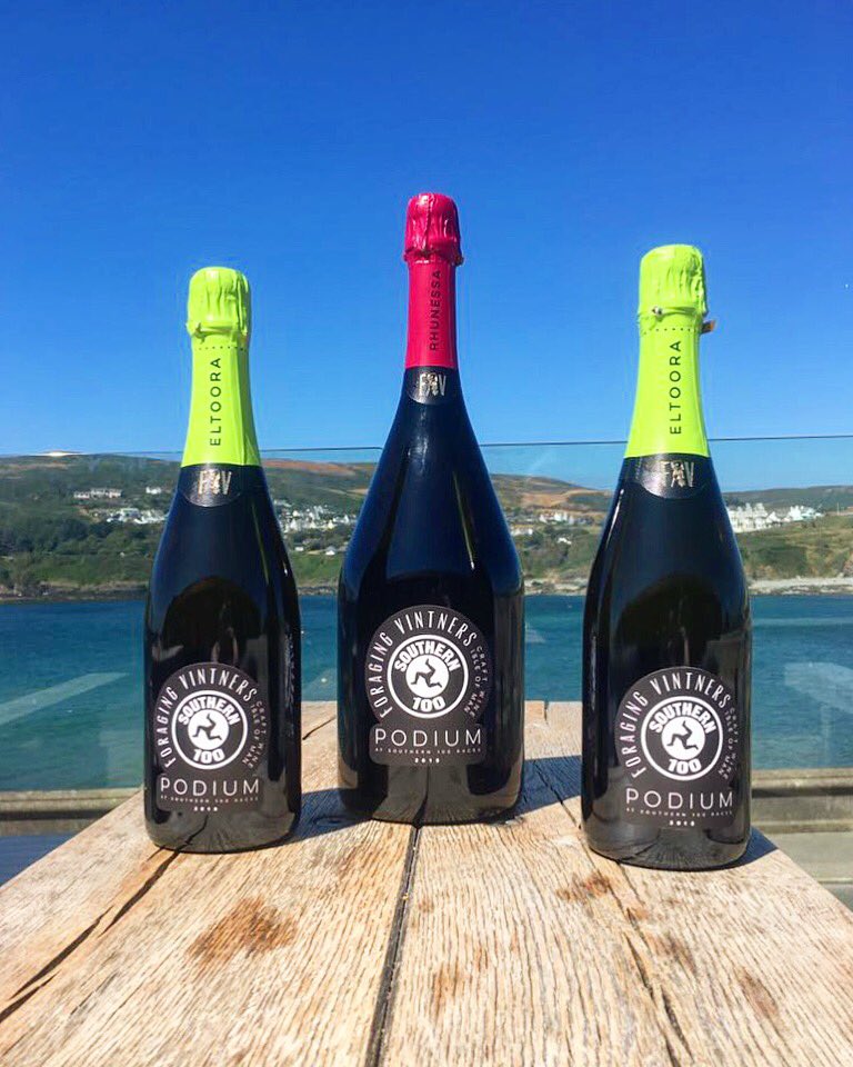 foragingvintner's tweet photo. The fizz is all ready to go! Look out for the Foraging Vintners Podium at the Southern 100 races! #foragingvintners  #s100 #billowncircuit #podium #isleofman #southern100 https://t.co/wtPxlyujGK