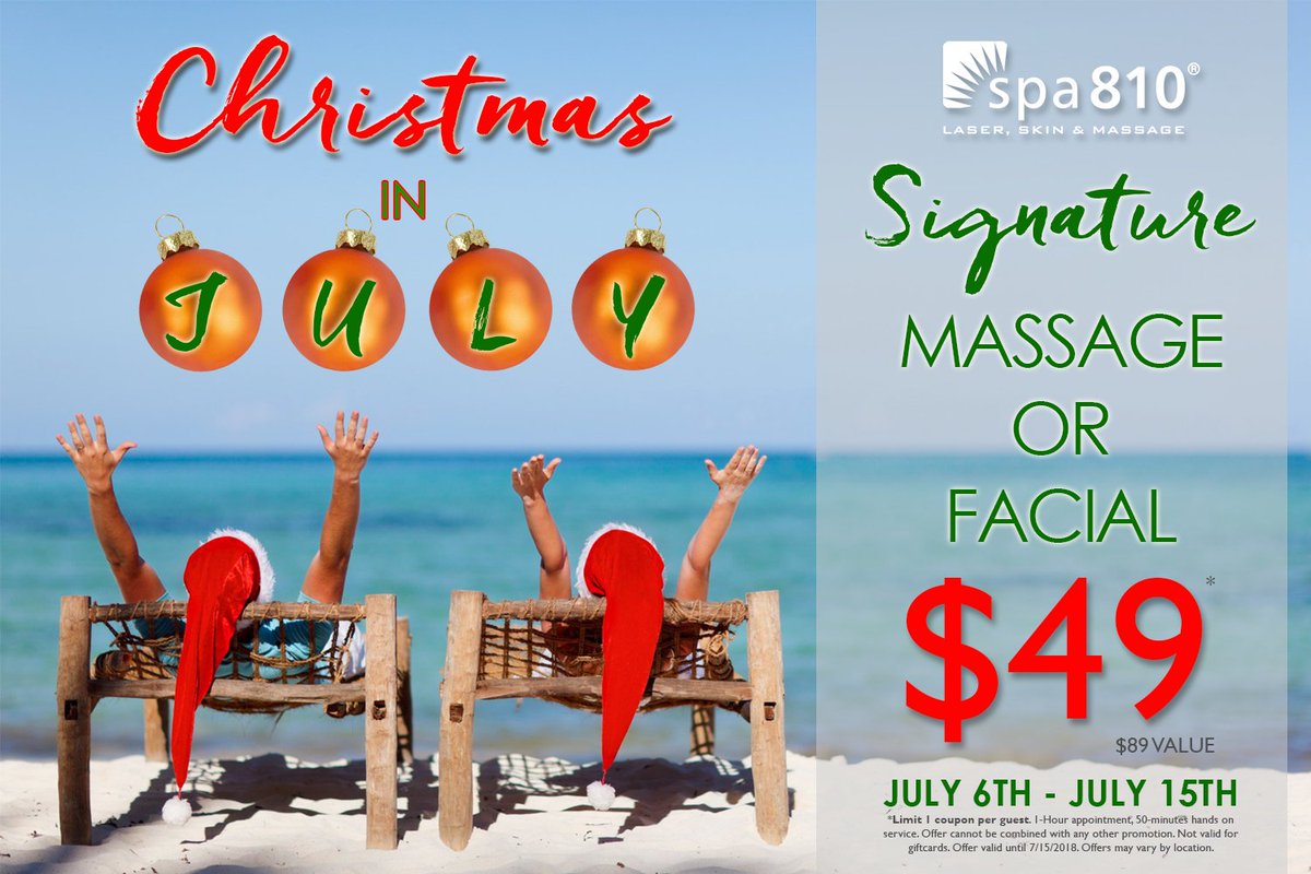 Spa810wprk's tweet photo. Celebrate Christmas in July! $49 Signature Service! LIMITED TIME! https://t.co/BTW22sSqpG