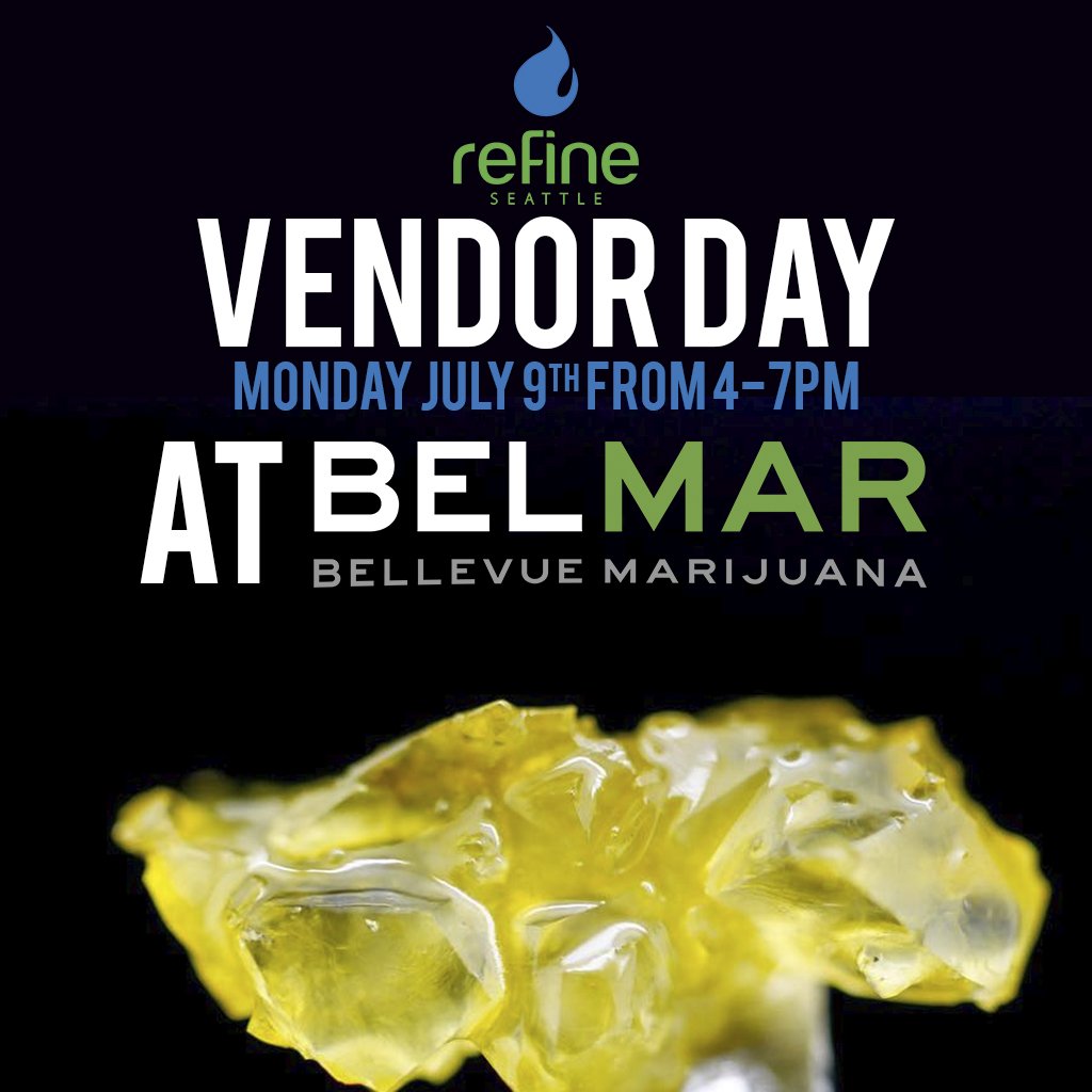 BelMar425's tweet photo. Come hang with @RefineSeattle today from 4-7pm and Start 710 RIGHT! We'll have this amazing vendor on special ALL DAY!
#Refine #XtractedLabs #BelMar #BellevueMarijuana #Cannabis #LoudResin #LiveResin #THC #CBD #RefineSeattle #Wax #710 #Dabs #Concentrates https://t.co/h4D8wcorHa