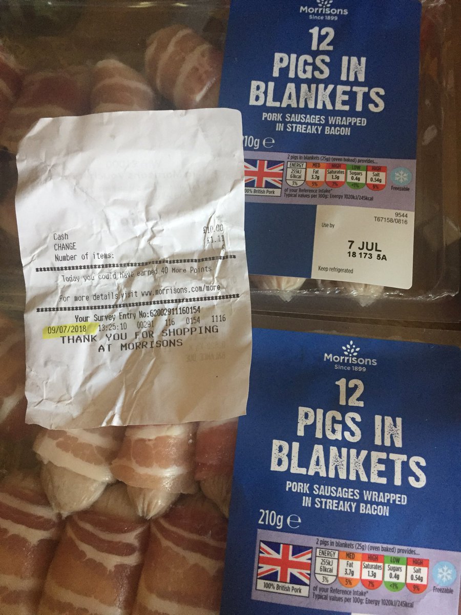 HelenMLancaster's tweet photo. @Morrisons just gone to put these in the oven, I bought them today, they are 2 DAYS out of date! https://t.co/kuPu6X2cWF