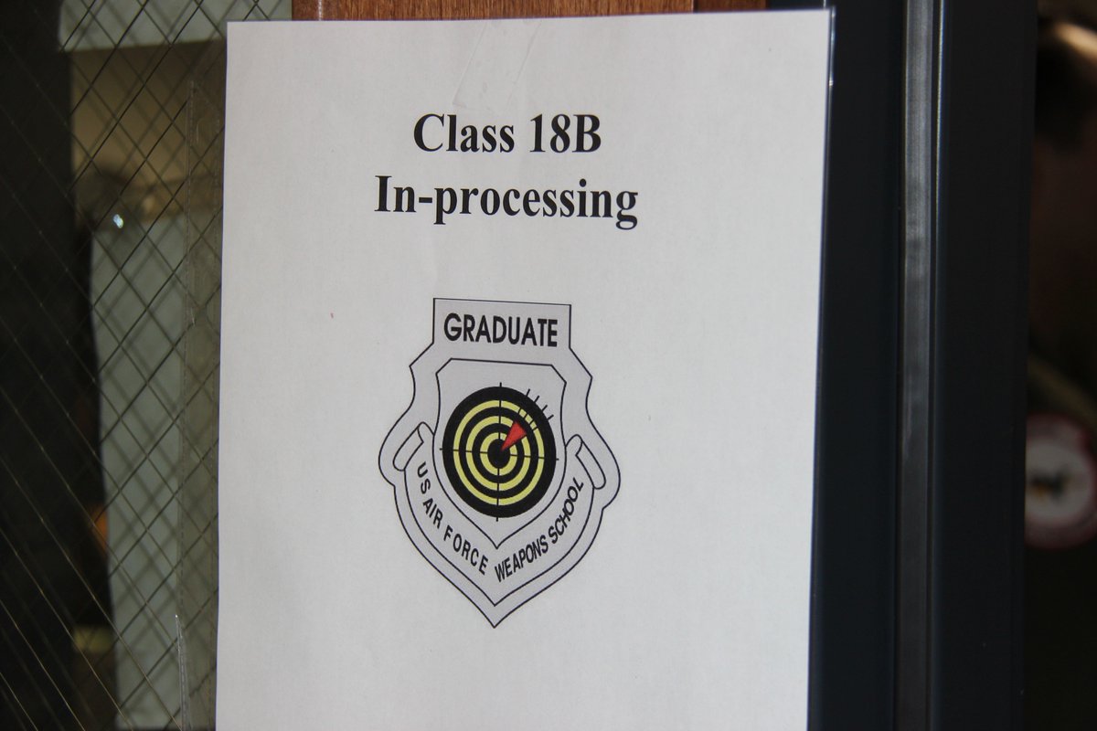 WeaponsSchool's tweet photo. And so it begins! 137 students inprocessed into Class 18B this morning, ready to get going! Congratulations and welcome to the USAF Weapons School! #moldingfutureleaders #creatingpatchwearers #buildteachlead https://t.co/YMGblxRIVB
