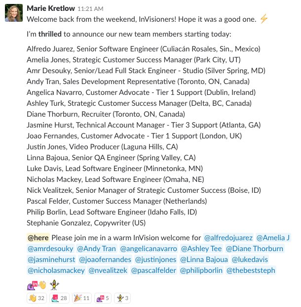 Clark Valberg (@clarkvalberg) on Twitter photo This is what a Monday morning new team member welcome message looks like <a href="/InVisionApp/">Freehand by InVision</a> -- oh, and btw we're hiring! glassdoor.com/Overview/Worki… #RemoteLife #LocationalDiversity 🇺🇸🇨🇦🇲🇽🇬🇧🇮🇪🇳🇱➕ This is what a Monday morning new team member welcome message looks like <a href="/InVisionApp/">Freehand by InVision</a> -- oh, and btw we're hiring! glassdoor.com/Overview/Worki… #RemoteLife #LocationalDiversity 🇺🇸🇨🇦🇲🇽🇬🇧🇮🇪🇳🇱➕