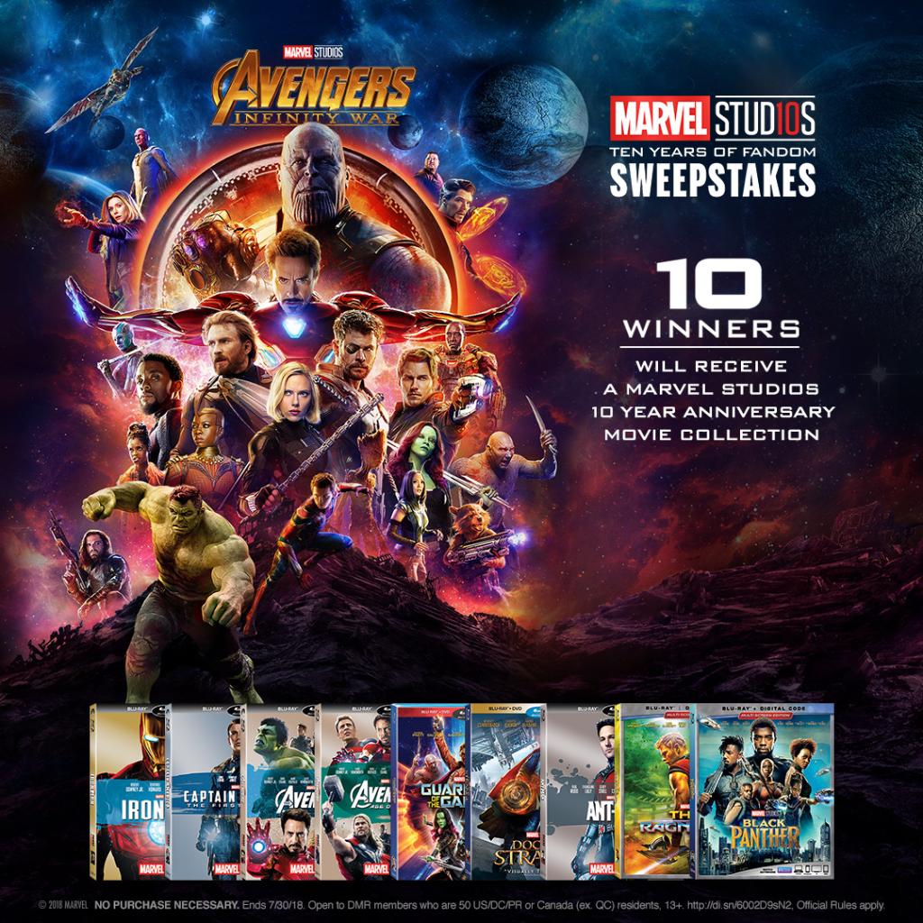 Guardians's tweet photo. Make it more than a movie night. Enter at https://t.co/WaZoBcDQY2 for your chance to win a Marvel Studios 10 Year anniversary movie collection. https://t.co/TuNUmjGwQZ