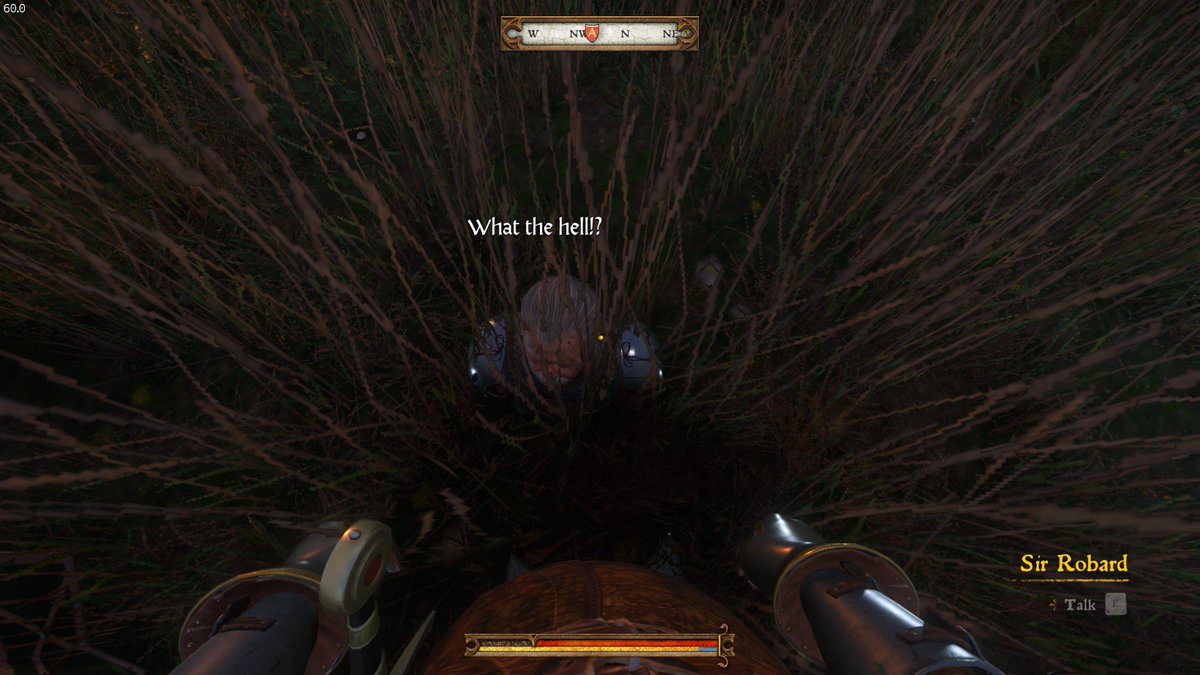 PotatoVM's tweet photo. @WarhorseStudios Some cumans kidnapped poor Sir Robard and buried him up to his shoulders in some field, then left him there for dead. As you can tell, he's not really pleased. #KingdomComeDeliverance https://t.co/MUN3deNHP3
