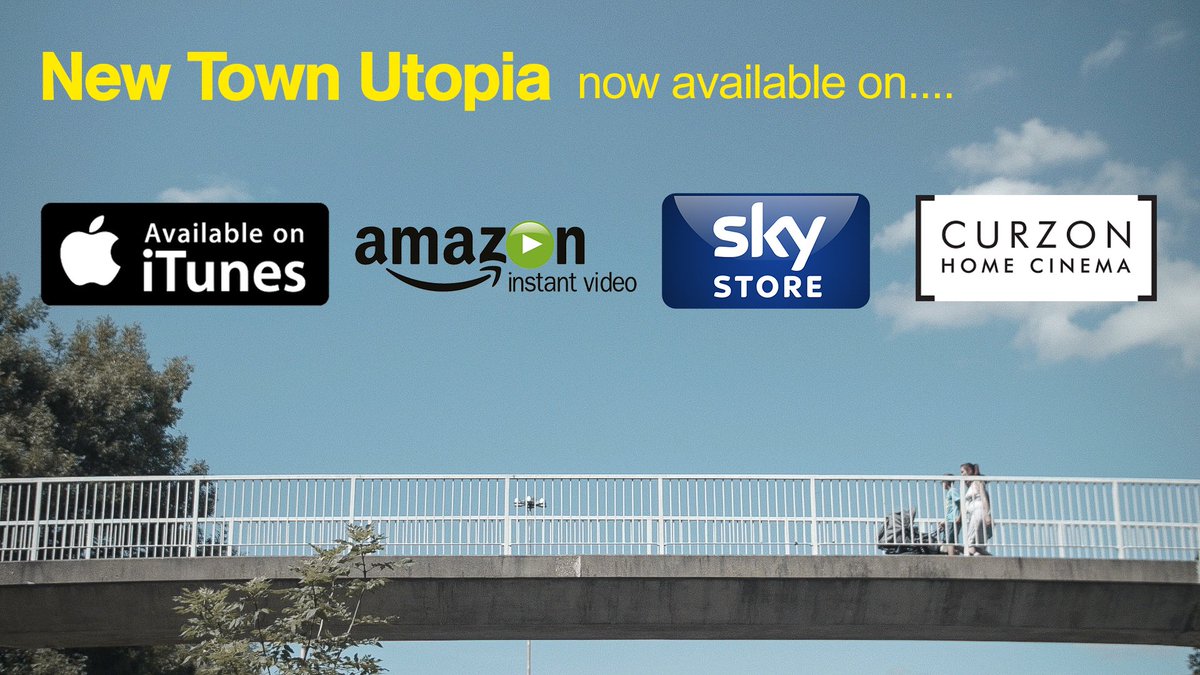 We're very excited to announce that <a href="/NewTownUtopia/">New Town Utopia</a> is now available to watch on the following VOD/digital platforms:

iTunes - apple.co/2zjWNGi
Amazon - amzn.to/2uhbkgx
Sky Store - bit.ly/2N1hRDK
Curzon - bit.ly/2NDfxnE

PLEASE RT!
