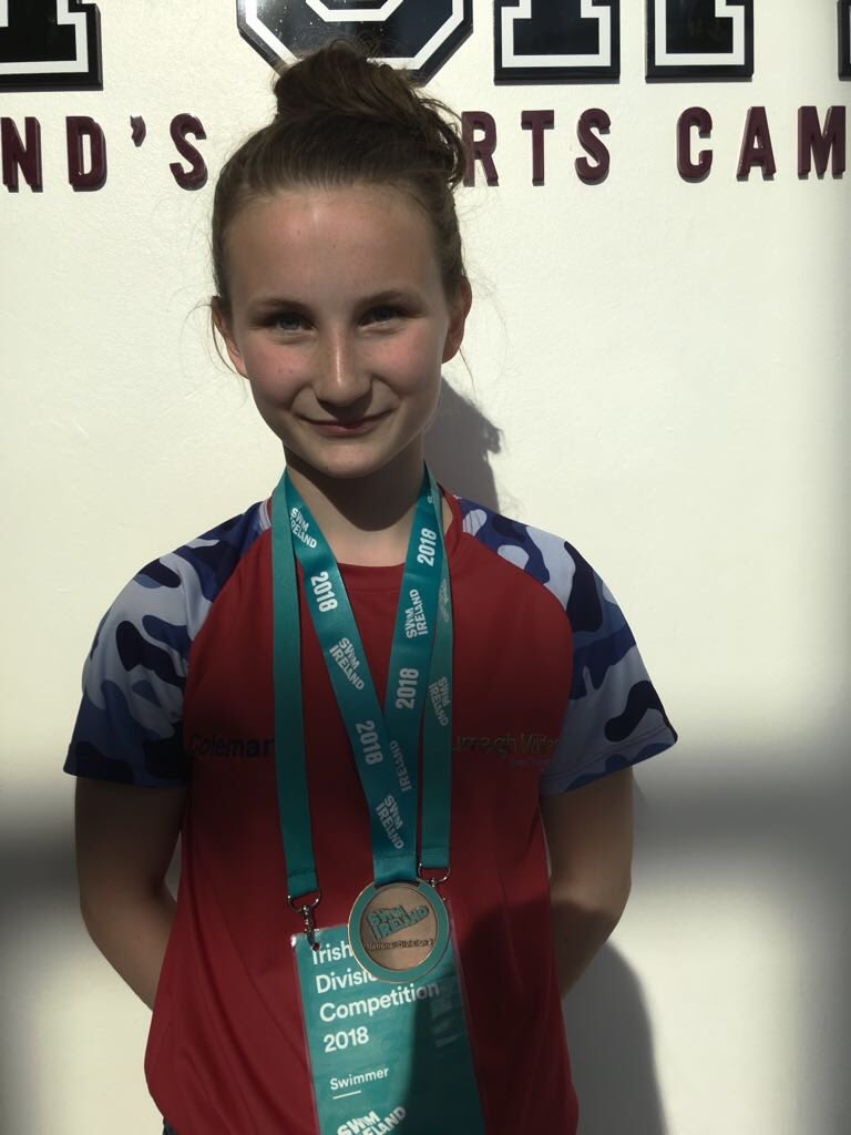 Congratulations to @HolyFamilyN student Caoimhe Coleman who took 3rd place in 100m Backstroke the weekend at National Division 2 Championships.