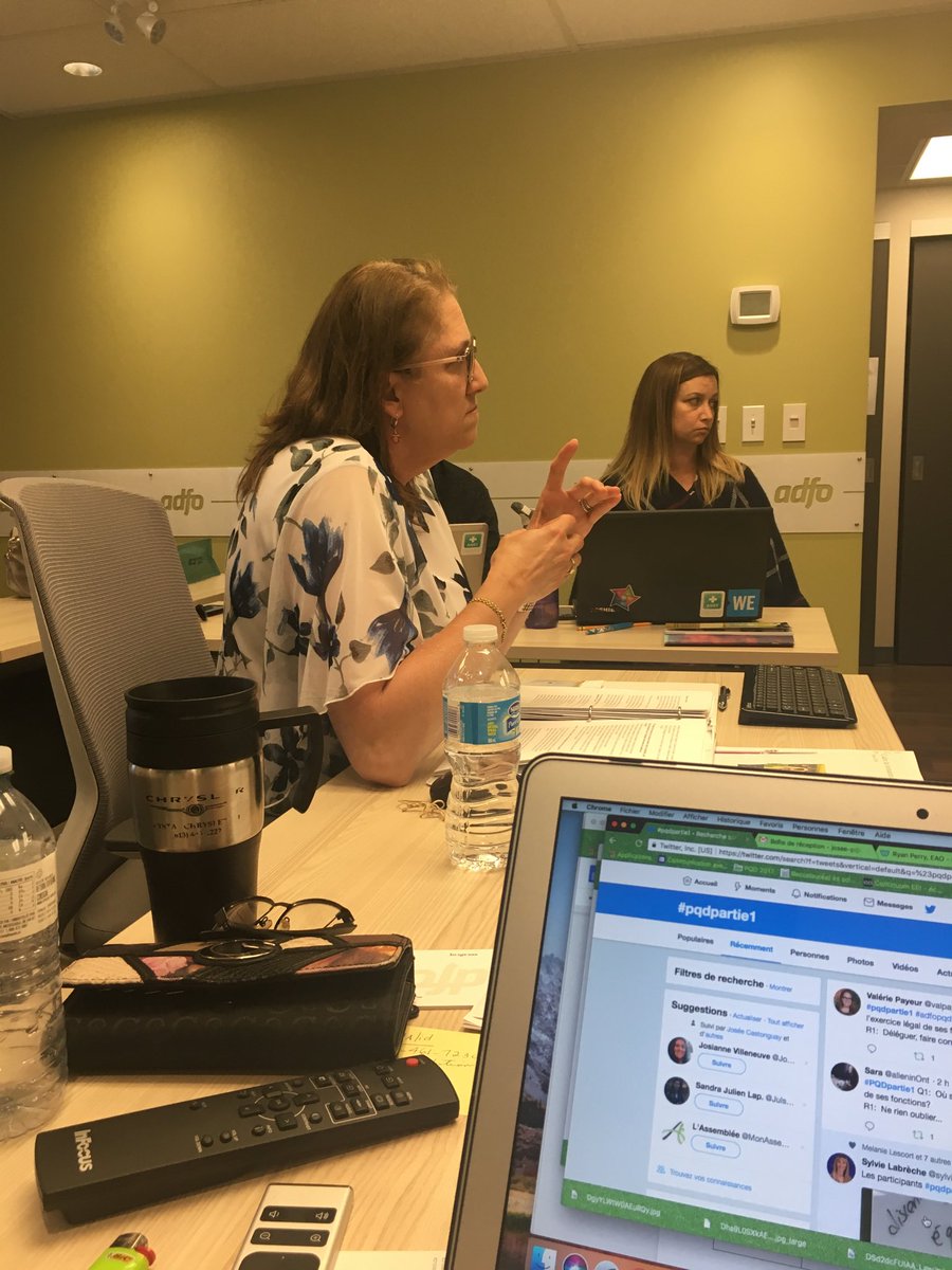 Merci à Mme Harfouche de l’Ordre des enseignantes et des enseignants pour la présentation aux membres du #pqdpartie1 #adfopqd