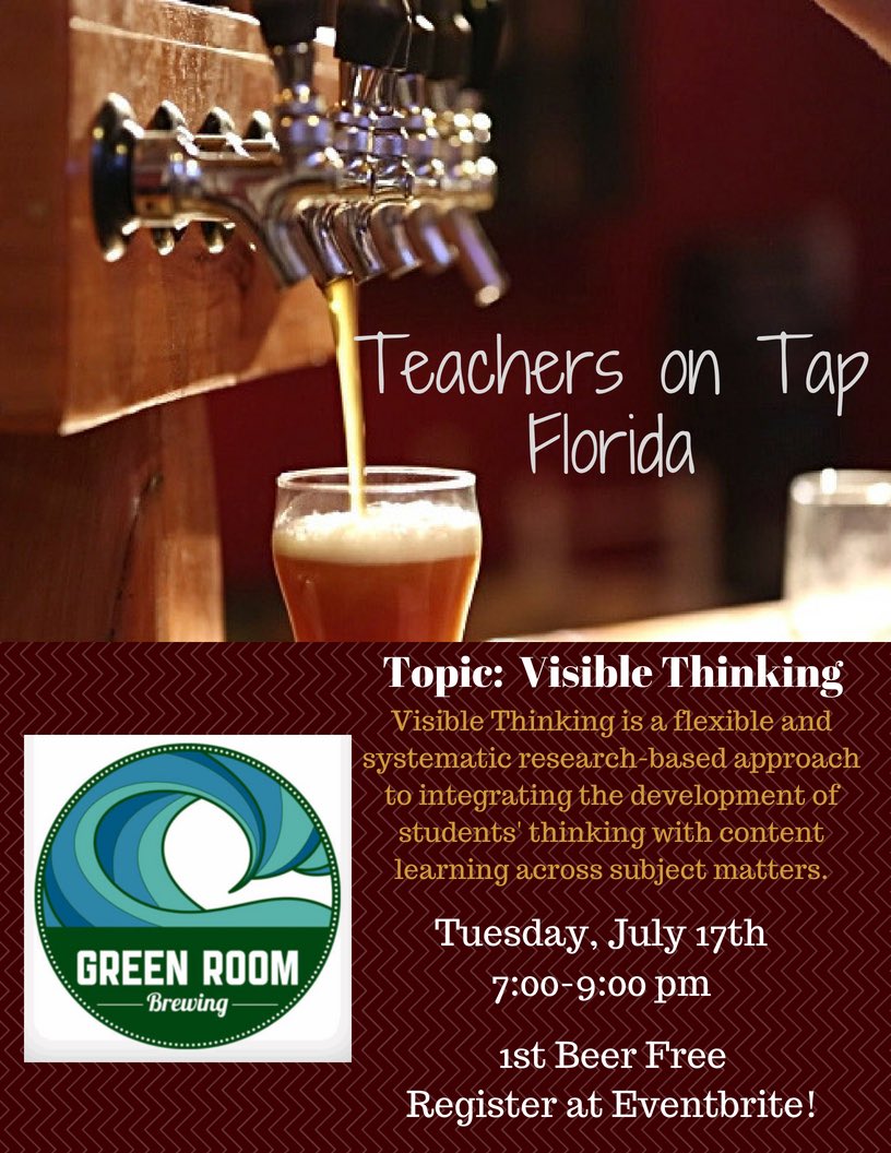 edcampjax's tweet photo. The last @teachtapfl for the summer is right around the corner!  It’s at one of my fave breweries @greenroombeer .  Register soon https://t.co/yqD6mT7bZY https://t.co/dqzw5mUNhA
