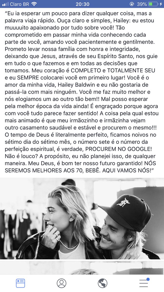 IsabelaaFreitas's tweet photo. Justin falou de 7 no texto: eu amo esse homem kkkk já to torcendo pra que eles sejam muito felizes mesmo ❤️ https://t.co/CUxtrAMMJV
