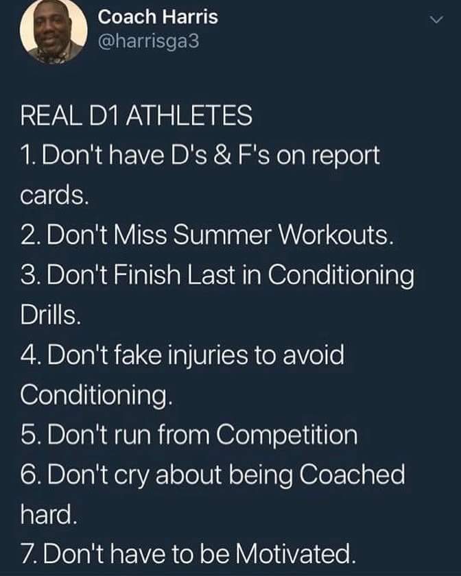 CoachBArlington's tweet photo. You sure you're D1 material!!! https://t.co/WbghJO8uSL