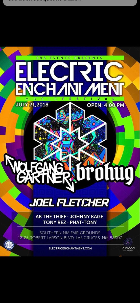 Electric Enchantment is next week,stop by and get your tickets!