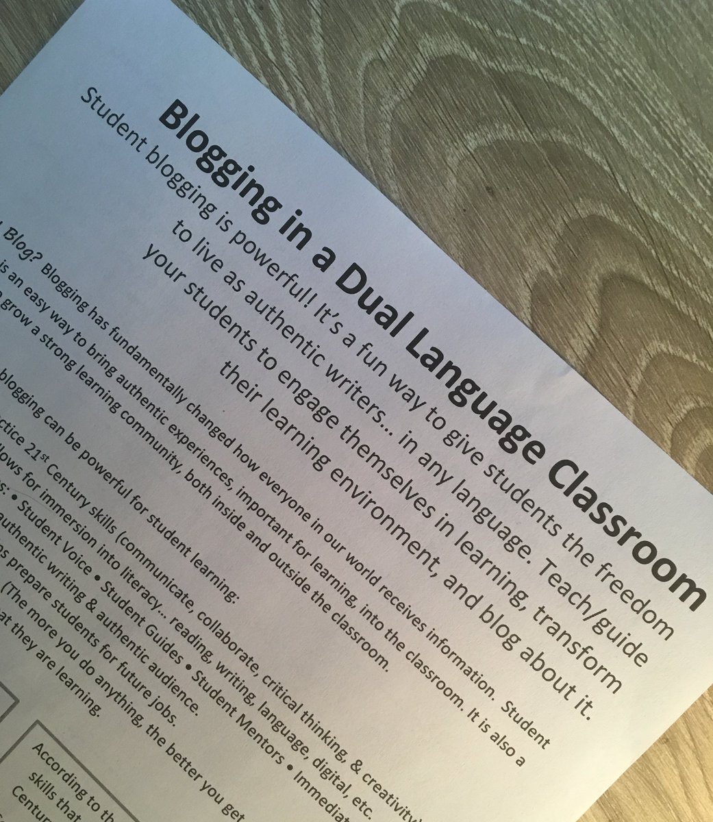 mrodz308's tweet photo. Had fun presenting Blogging in a Dual Language Classroom at @escregion6 Bilingual Conference. #HourofBlog @Kidblog https://t.co/CiYUOTsoyL