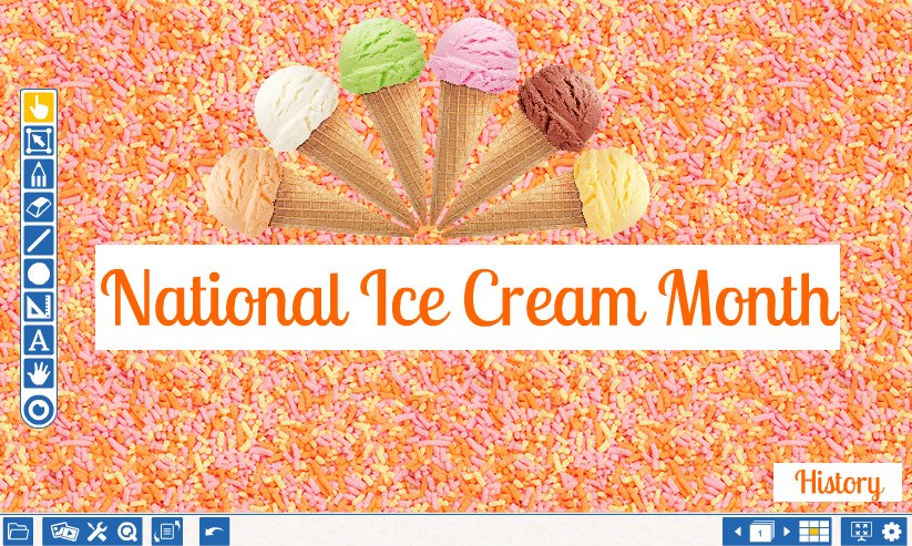 ELBEducationUS's tweet image. July is #NationalIceCreamMonth! 🍨 🍦 

Our engaging and interactive Presenter software lesson covers the #history of #icecream and includes collaborative activities to enhance #math, #science, and #writing skills! Click here to begin! bit.ly/2N3icFM
