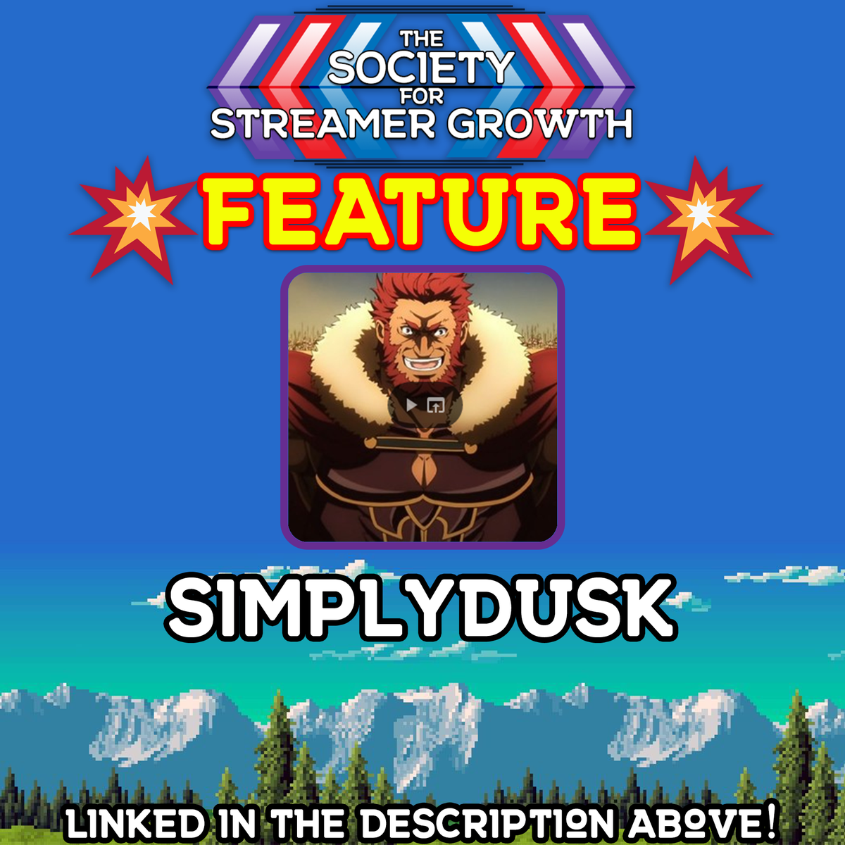 StreamerGrowth's tweet photo. #FEATURE - SimplyDusk playing at https://t.co/PvVFW1DpOd. 

Simply Dusk is a very new member to our community, and it's his goal to reach affiliate! Lets show him what this community can do and get him the affiliation he deserves!

#SupportSmallStreamers #SupportAllStreamers https://t.co/9Xs2r0D2v4