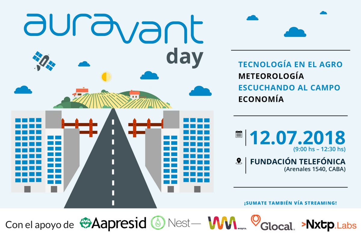 auravant's tweet photo. Quedan MUY pocas entradas para el #AuravantDay! 📥
Anotate acá https://t.co/i9P2u6TrUg
📅12 de julio 9:00 hs
📍Espacio @fundacionTef_ar (Arenales 1540, CABA)
Con el apoyo de @aapresid @NestersTech @WayraAr @Glocalagro @NXTPLabs https://t.co/curM63SOI0