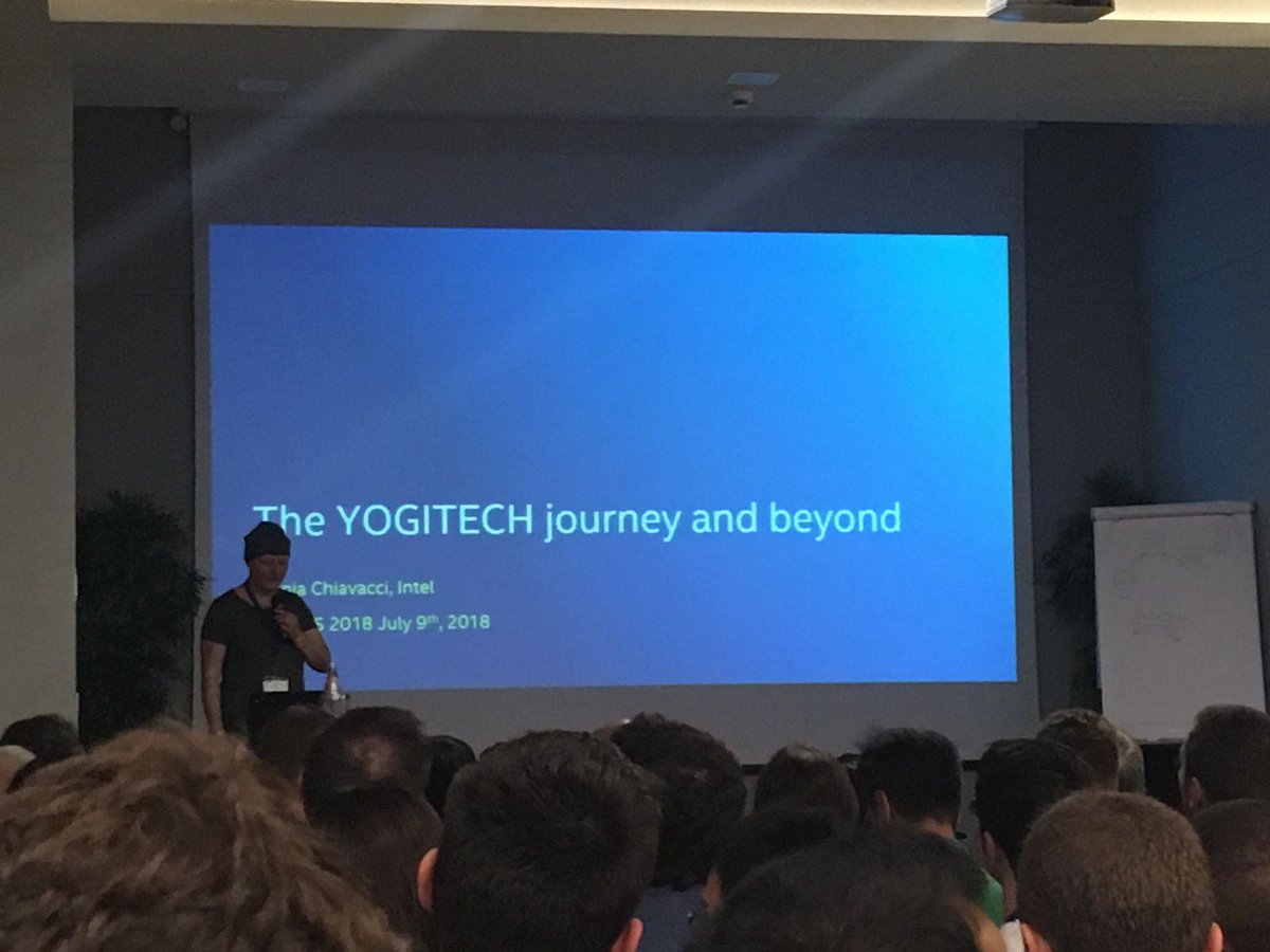 hipeac's tweet photo. Time for a business-focused keynote talk from #Yogitech co-founder Monia Chiavacci @Intel_Italia on how challenges can be transformed into opportunities #ACACES18 
https://t.co/BHCFMVCFpf https://t.co/HKxwmcoU5u