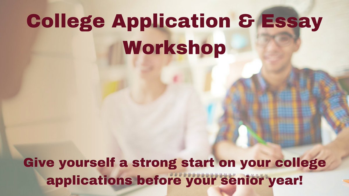 MaiteHalley's tweet photo. New Session Added - College Application and Essay Workshop - https://t.co/FaYvyNmgSZ https://t.co/ojYp1VXVJ1