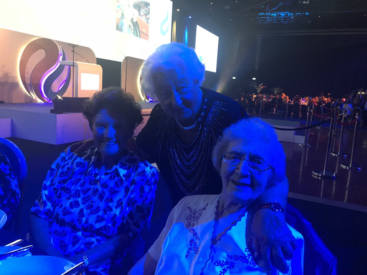 AntonyTiernan's tweet photo. Absolutely chuffed to see Ethel, Joyce and Joan get a standing ovation at the start of the HSJ Patient Safety Awards - all three worked in the NHS on the day it launched #HSJpatientsafety #NHS70 https://t.co/YaXs2aojmI
