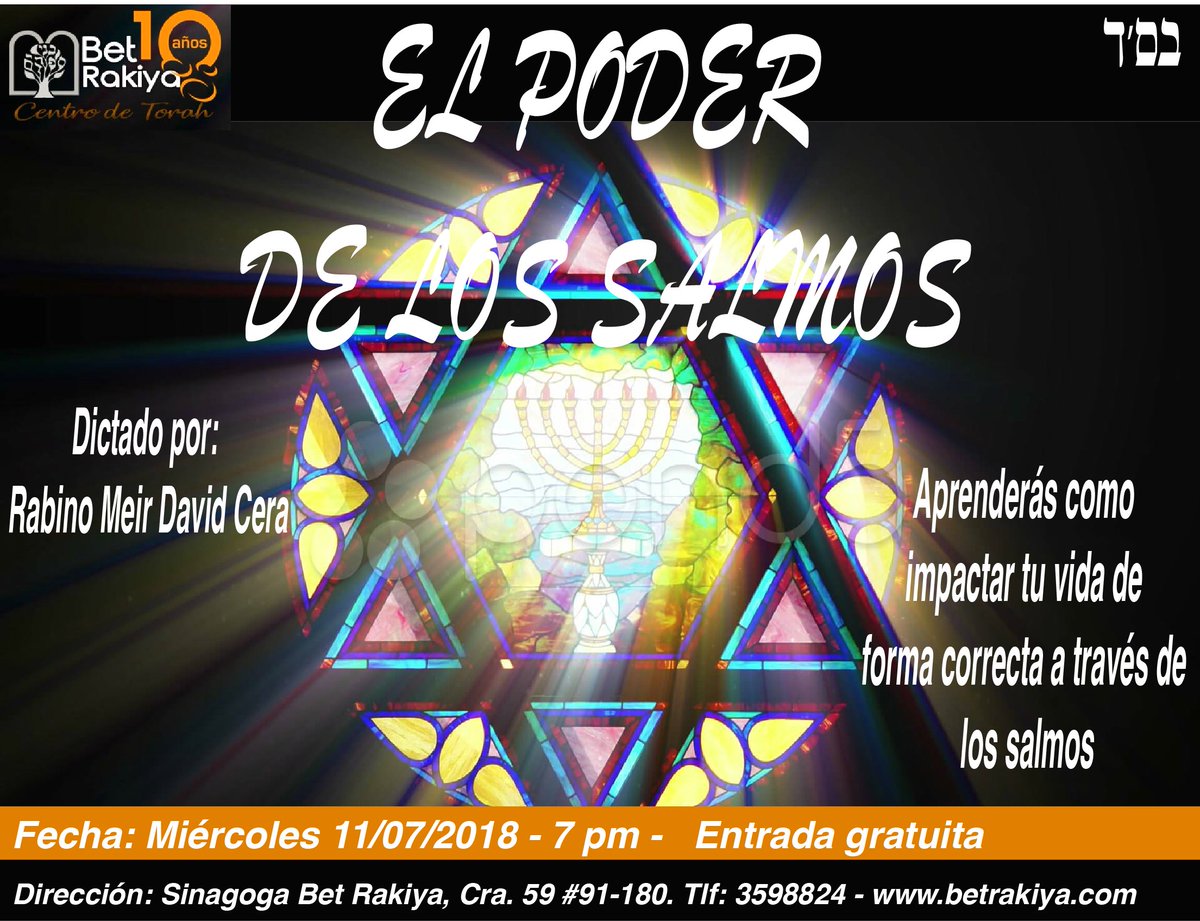 RabinoMeirDavid's tweet photo. Aprende #judaismo Taller "El poder de los salmos" en #barranquilla de manera gratuita Dictado por @MeirCera #Jewish #jewishstudies #Jews #judaism @estadoisrael @Mujeryjudaismo @jewsforjudaism @NewBooksJudaism #hashem #torah #shabbatshalom #shabbat #shabat #chabad #librosjudios https://t.co/cmn38V47km