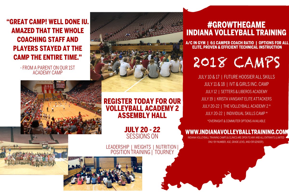 indyvbtraining's tweet photo. Looking for an elite camp to attend before the high school season? Want to play in college? Our Academy 2 and other summer programs will offer you the training and guidance to grow your game in a fun, elite environment! Only 2 weeks till the last camp, don't miss out! #IVT2018 https://t.co/bznrSIm0Br