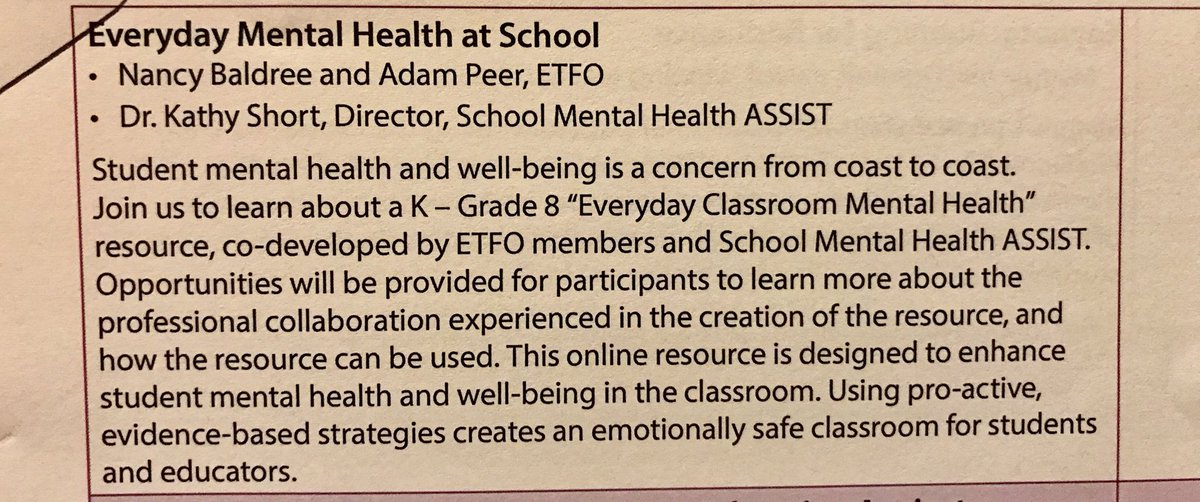 “Teachers are the eyes, ears, and hearts of the classroom” - ‘Everyday Mental Health @ School’ @CanTeachersFed @NLTeachersAssoc #CTFForum #ForumFCE  CTF Canadian Forum in Public Education