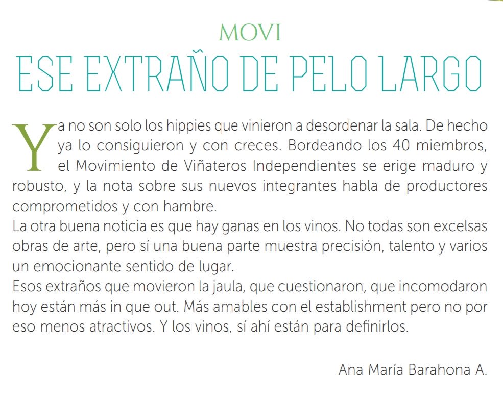 "MOVI... Esos extraños que movieron la jaula, que cuestionaron, que incomodaron hoy están más in que out. Más amables con el establishment pero no por eso menos atractivos..." <a href="/AnaMBarahona/">Ana María Barahona</a> <a href="/LA_CAV/">LA CAV</a>