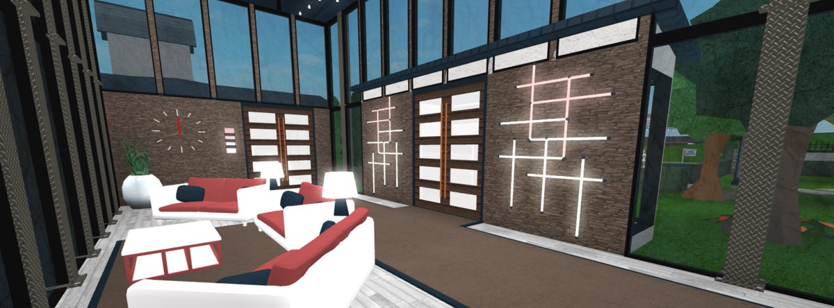 Modern Interior Design Bloxburg Mansion Living Room