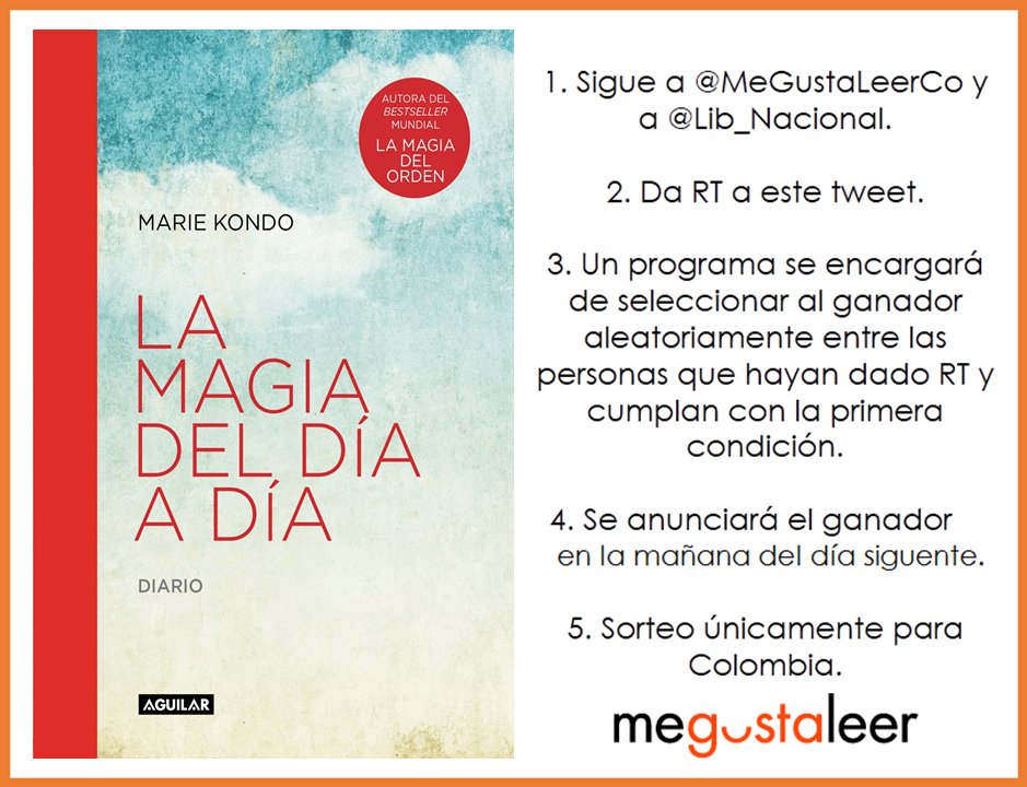 Penguinlibrosco's tweet photo. #UnLibroPorDía RT y seguir a @MeGustaLeerCo y @Lib_Nacional para ganar #LaMagiaDelDíaADía de @MarieKondo. https://t.co/ewkYy8fezG