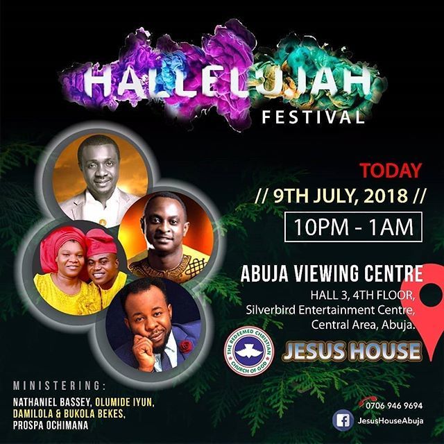GbemiDennis's tweet photo. ABUJA, don't let the rain stop you...
'
Join us at RCCG Jesus House, Hall 3, 4th Floor, Silverbird Entertainment Center
'
Ministering: @nathanielblow, @olumideiyun, @prospaochimana and @bekesbukola
'
#HallelujahFestival #GreaterThings #StrongTower #WayMa… https://t.co/XZfIRh2eXD https://t.co/Fx1ByGRV9J
