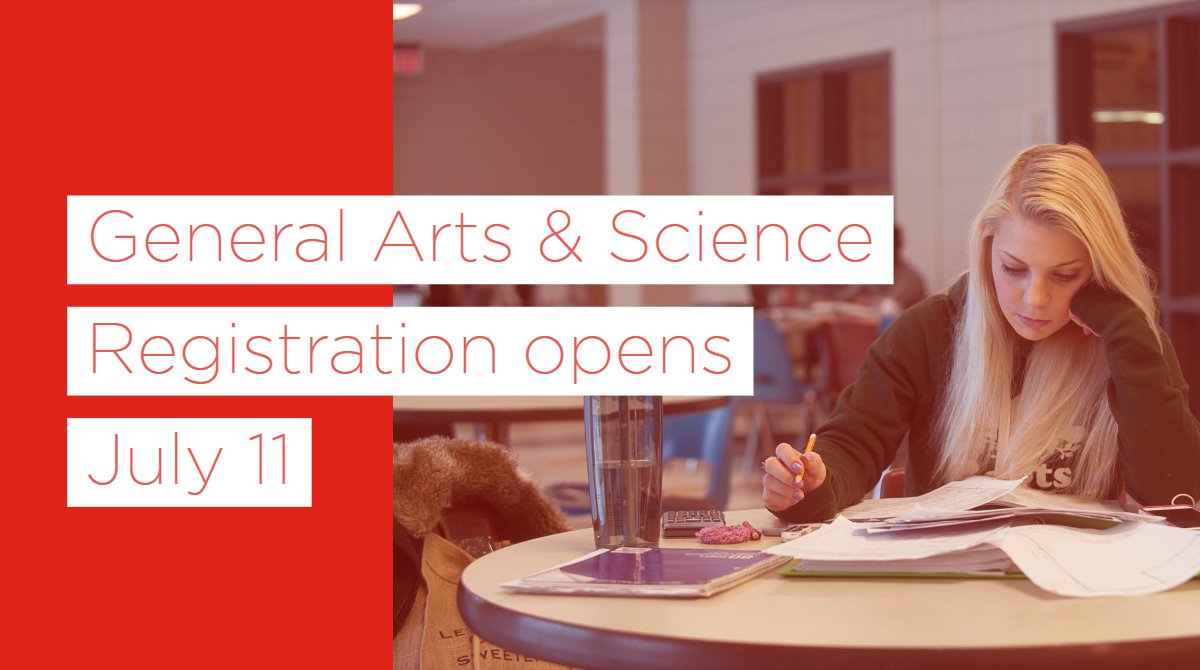 FanshaweCollege's tweet photo. Course registration for General Arts &amp; Science students opens July 11. 

Everything you need to know about registering: https://t.co/u8lT4KA8rU

Reminder: Express Registration requires: Course Subject (4 letters), Course Number (4 #), Section Number (2 #) and Term (18F). https://t.co/5X0I14NllE