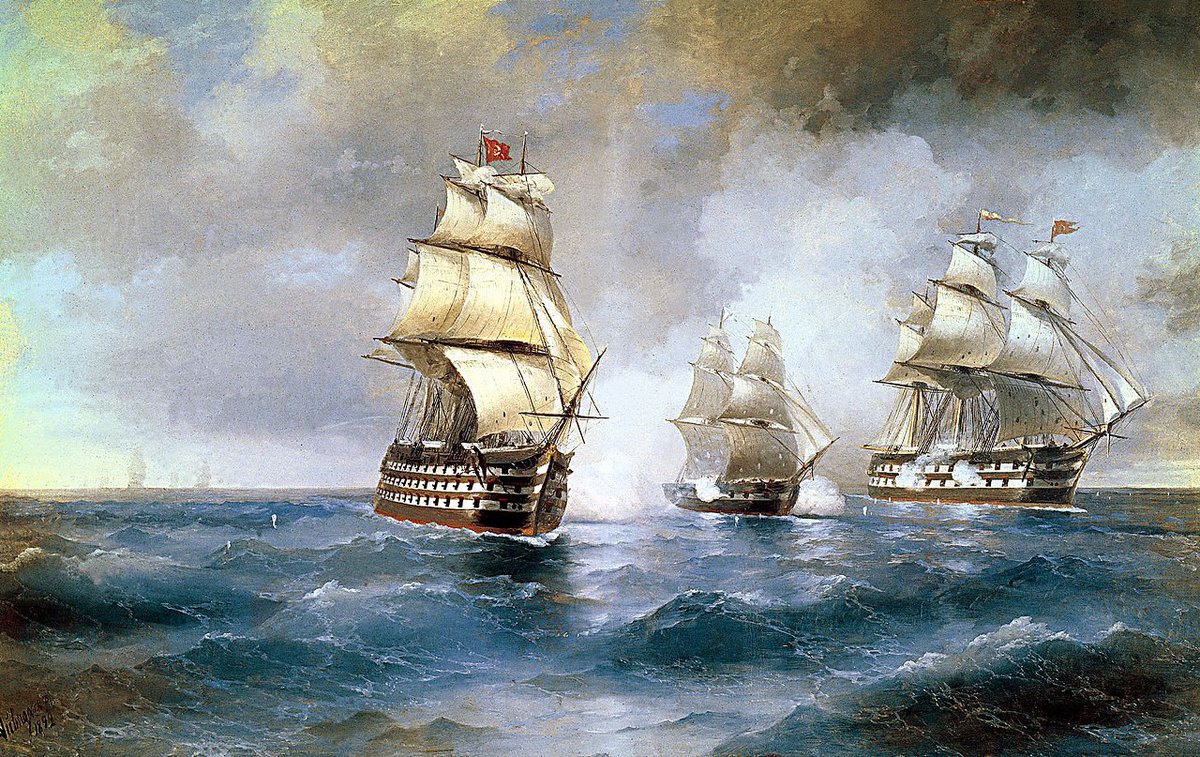 I got away from my Aivazovsky thread, but with the SCOTUS announcement coming, I am performing a preemptive strike on Twitter craziness with..."Brig "Mercury" Attacked by Two Turkish Ships."