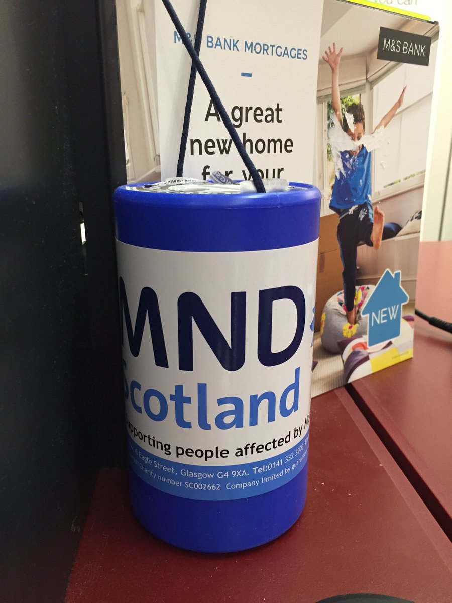niamhcallan88's tweet photo. Bit of last minute shopping for the holiday and delighted to see an @MNDScotland collecting can in  @marksandspencer @shopsilverburn 😍 #CureMND #MNDaware https://t.co/J3a75HhDod