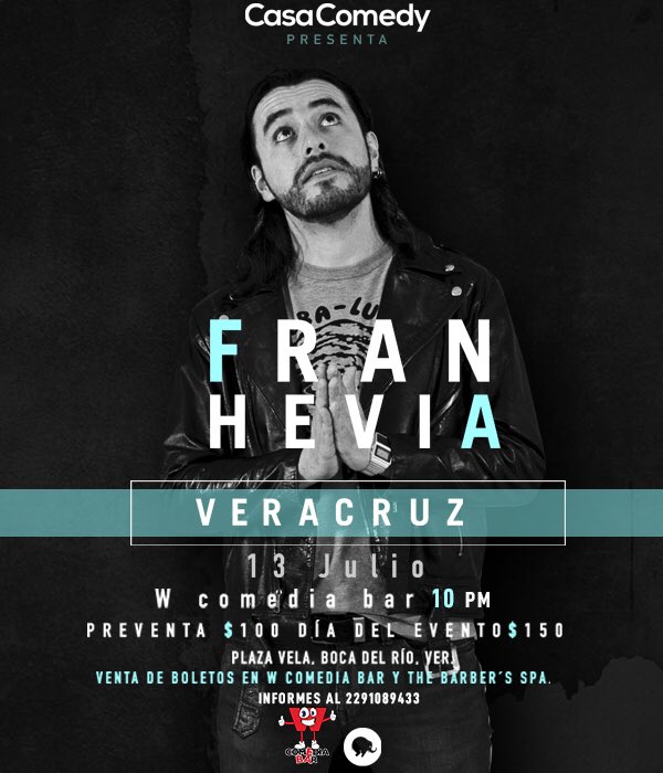 Eventos_Ver1's tweet photo. #Veracruz #StandUp
@fran_hevia presenta su show completo de Stand Up este viernes 13 de Julio en @wcomediabar.
Toda la información en el flyer 👇🏼 https://t.co/A97xlwY9Lj