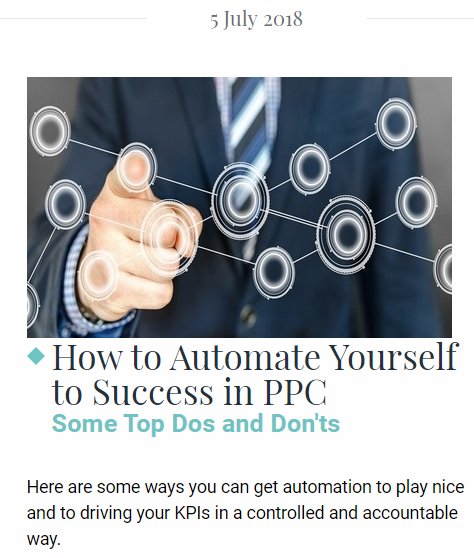 ESV_Digital_US's tweet photo. Check out our article about how to approach automation in the PPC space. https://t.co/cvkt3tLQfd
#sem #paidsearch #adwords #GoogleAds https://t.co/zF7YIzHyk1