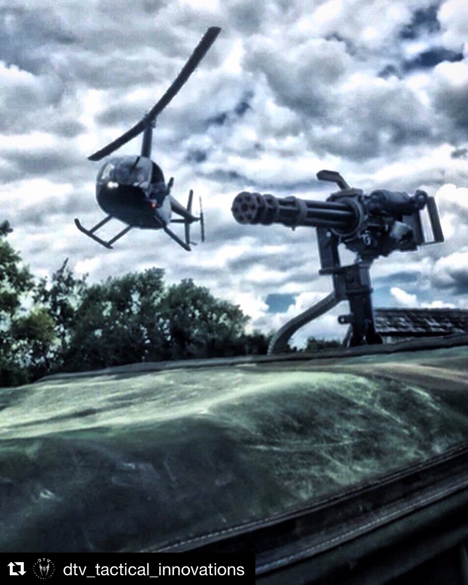 iSpy something that looks exactly like our Mini Gun 🕵🏻‍♂️ Oh Wait, It is! Would you rather fly a helicopter or shoot a mini gun? #repost #ispy #helicopter #minigun #wouldyourather